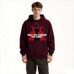 Mens Red Guard Costume Hooded Sweatshirt Game Player Pullover For Adult Daily Wear -Children Toys Sale squid game costume 1 9838d496 c801 43f5 b155 d36cfdf0d8ce