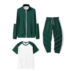 Kids 3PCS Players Tracksuit Costume Game Cosplay Green Sweatshirt Pants And T-shirt Suit -Children Toys Sale squid game costume 4fe35a3b 752d 43bc a469 8d0a028c9da3
