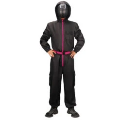 Black Guard Costume Kids And Adults Soldier Cosplay Outfit Full Jumpsuit And Iconic Mask -Children Toys Sale squid game guard costume 7 6c145b5f 796b 4339 ab03 d51d0c8b017e