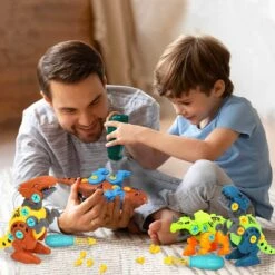 Toddler DIY Dinosaur Toys With Electric/Hand Drills Take Apart Dino Set STEM Learning Gifts -Children Toys Sale take apart dinosaur toy 1