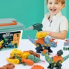 Toddler DIY Dinosaur Toys With Electric/Hand Drills Take Apart Dino Set STEM Learning Gifts