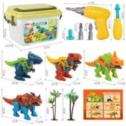 Toddler DIY Dinosaur Toys With Electric/Hand Drills Take Apart Dino Set STEM Learning Gifts -Children Toys Sale take apart dinosaur toy 8