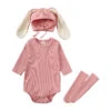 Toddler Bunny Outfit Rabbit Ears Hat Baby Romper And Stocking Set For Easter
