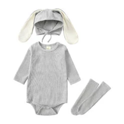 Toddler Bunny Outfit Rabbit Ears Hat Baby Romper And Stocking Set For Easter 11 Toddler Bunny Outfit Rabbit Ears Hat Baby Romper And Stocking Set For Easter -Children Toys Sale toddler Easter bunny romper 8