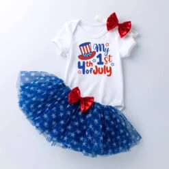 My First 4th Of July Outfit Romper Ruffle Tulle Skirt Independence Day 2PCS Set 0-24M 9 My First 4th Of July Outfit Romper Ruffle Tulle Skirt Independence Day 2PCS Set 0-24M -Children Toys Sale toddler independence day outfit 1