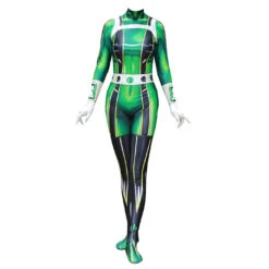 Tsuyu Asui Jumpsuit Rainy Season Hero Froppy Costume Green Bodysuit For Cosplay -Children Toys Sale tsuyu asui cosplay csotume