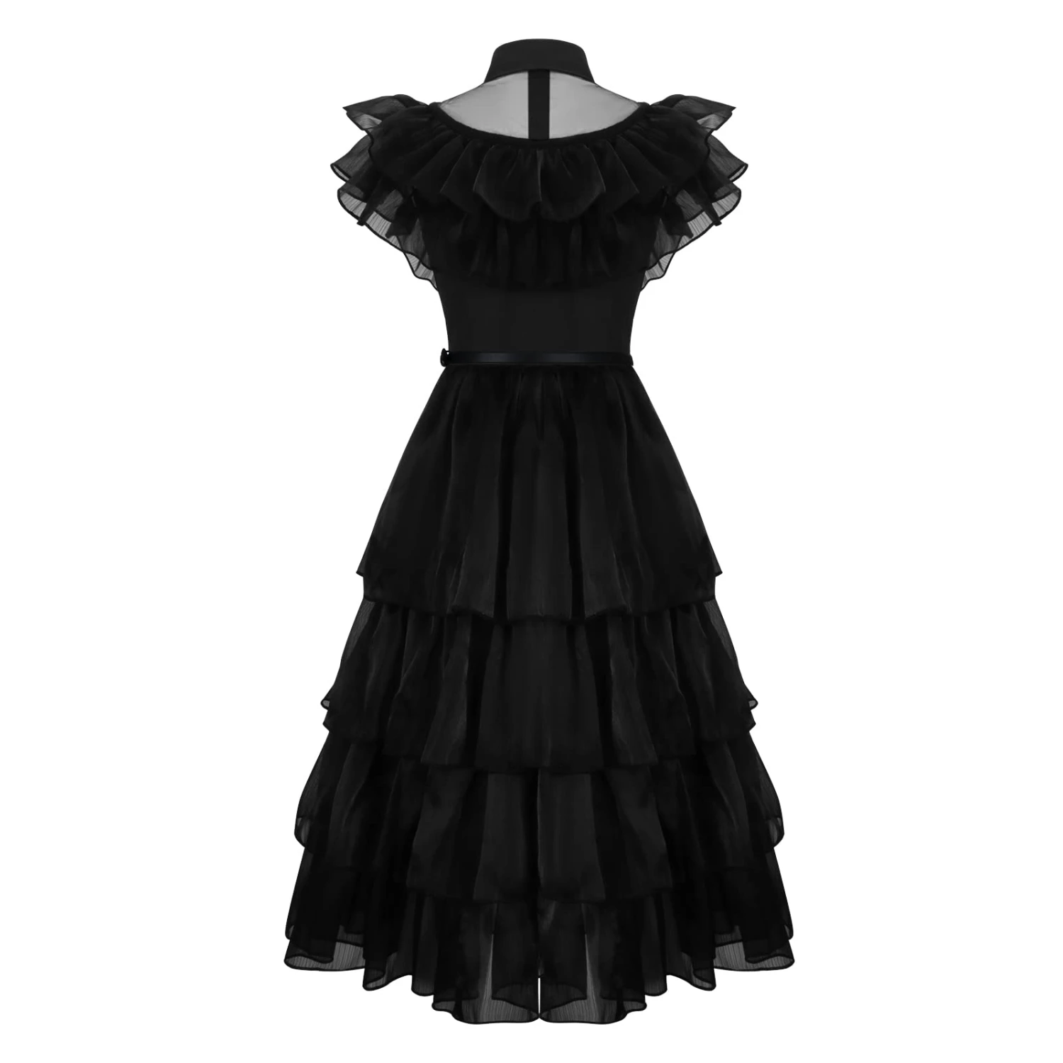 Wednesday Addams Dress Wednesday Costume Black Gothic Tulle Addams Cosplay Party Dress 6 Wednesday Addams Dress Wednesday Costume Black Gothic Tulle Addams Cosplay Party Dress - Image 6