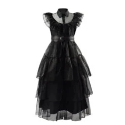 Wednesday Addams Dress Wednesday Costume Black Gothic Tulle Addams Cosplay Party Dress 14 Wednesday Addams Dress Wednesday Costume Black Gothic Tulle Addams Cosplay Party Dress -Children Toys Sale wednesday addams family cosplay costume party dress 4