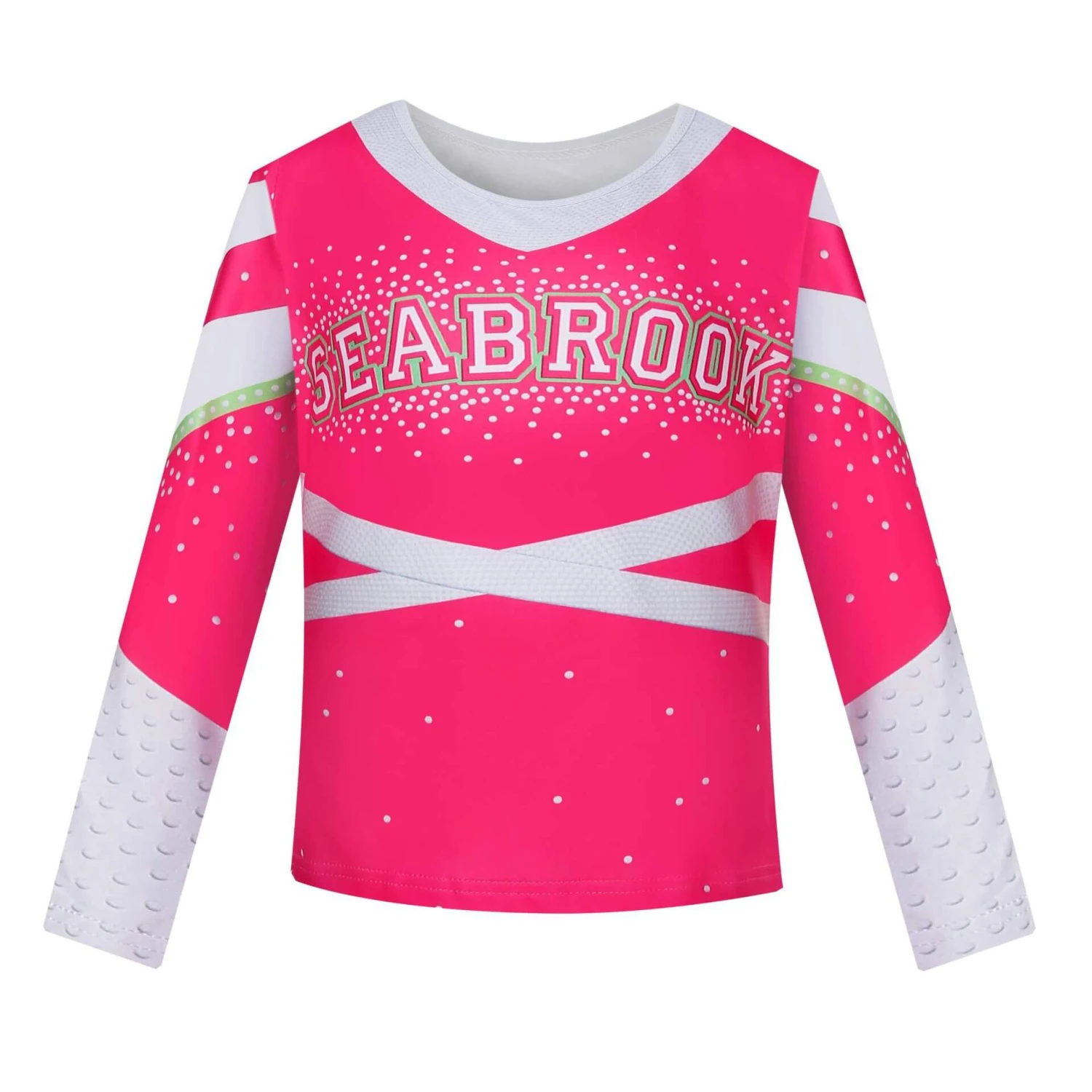 Zombies Girls Adult Cheerleader Costumes Cosplay Dress Up Outfit Sweatshirt Skirt And Pom Poms 3 Zombies Girls Adult Cheerleader Costumes Cosplay Dress Up Outfit Sweatshirt Skirt And Pom Poms - Image 3